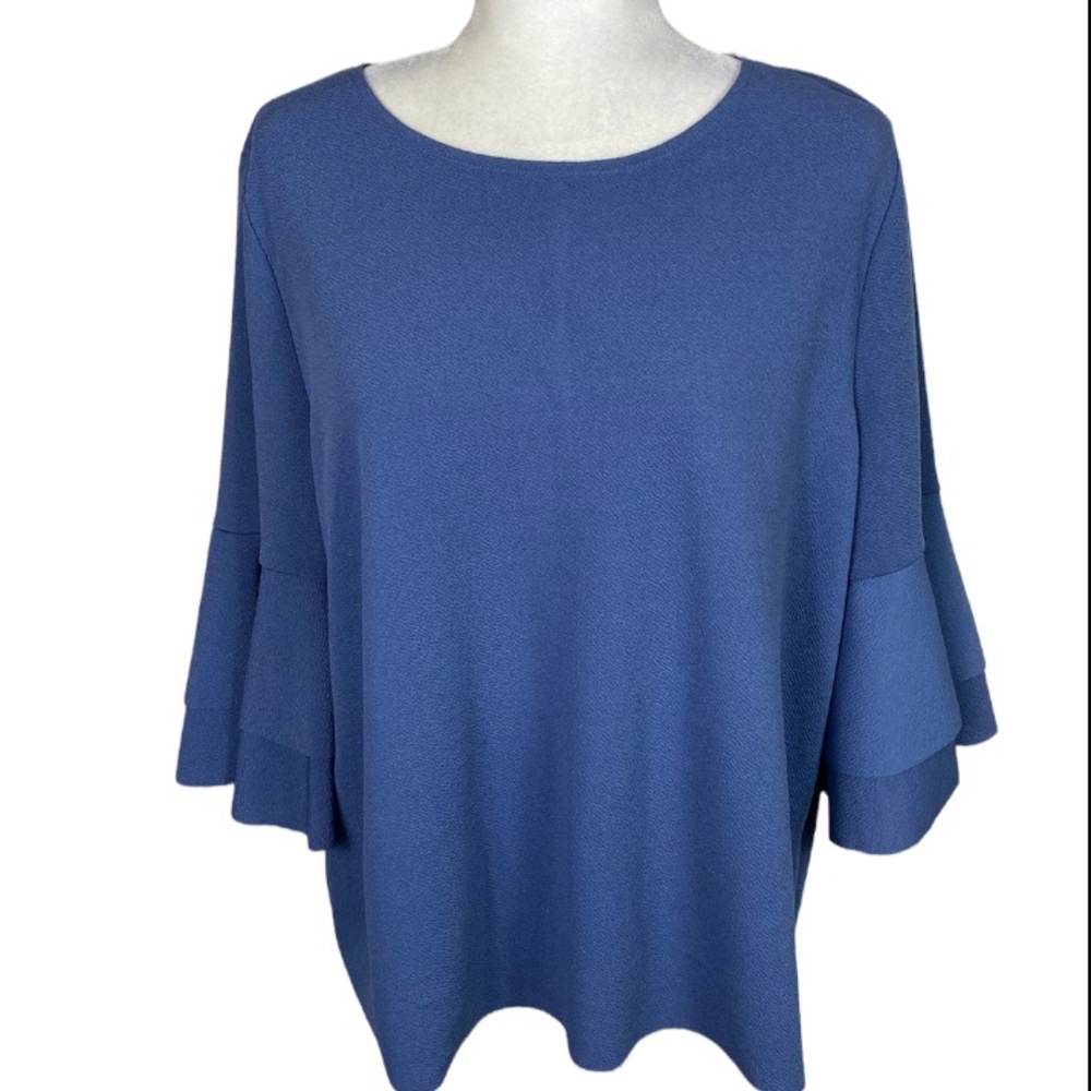 LANE BRYANT TOP RUFFLED SLEEVES TOP NWT